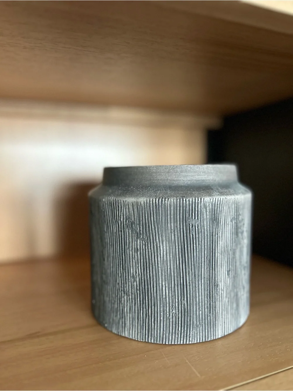 Better Homes And Gardens Textured Gray Ceramic Accent Vase